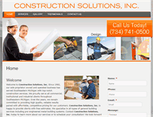 Tablet Screenshot of constructionsolutionsmi.com